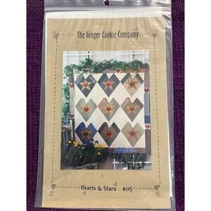 quilt pattern hearts & stars country